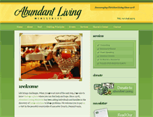 Tablet Screenshot of abundantlivingministries.org